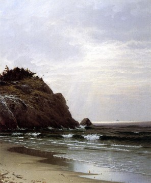 曇りの日のモダンなビーチサイド アルフレッド・トンプソン・ブリチャーの風景 川 Oil Paintings